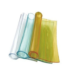Folha de cortina de PVC suave transparente colorido / rolo